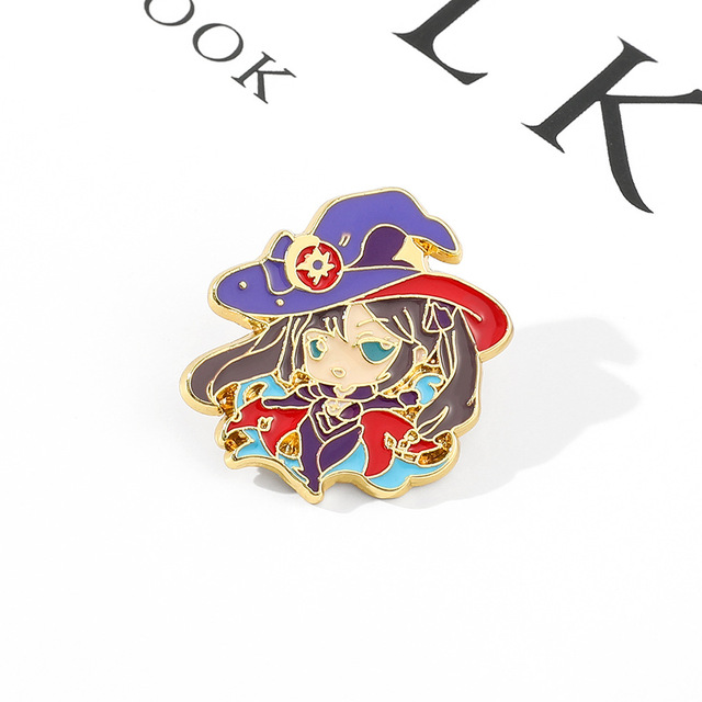 Cool Adventure Game Cosplay Characters Hutao Pins Metal Video Gaming Ganyu Genshin Impact Brooch
