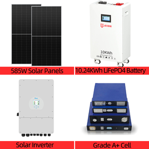 Système <span class=keywords><strong>d</strong></span>'énergie domestique complet JEESENG avec panneaux solaires monocristallins 5kW hors réseau, onduleur et batteries LiFePO4 51.2V 280Ah - Product Image 2