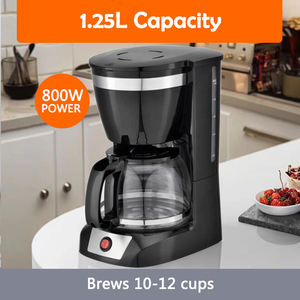 Cafetière à filtre électrique américaine <span class=keywords><strong>blanche</strong></span> <span class=keywords><strong>12</strong></span> <span class=keywords><strong>tasses</strong></span>, 800 W, 1,25 L, certifiée ETL, anti-goutte, vente en gros - Product Image 6