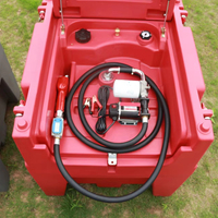 Tanque de Transferencia de Combustible Portátil de 220L 440L 980L con Bomba de Diésel de 12V, Reabastecimiento Móvil de Plástico en Camión