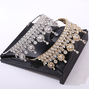 Corona diadema sposa di lusso decorazione per capelli da sposa temperamento corona della <span class=keywords><strong>regina</strong></span> accessorio per abito da banchetto - Product Image 5