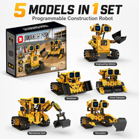 Juguetes Educativos de Construcción Programables para Niños, Set de Robot RC con Control Remoto, Juguete Programable para Estudiantes Escolares