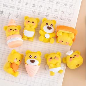 Juego de Papelería Coreano con Borradores de Animales, 4 Piezas, Forma de Oso, Bonito y Divertido, Venta al por Mayor para Niños - Product Image 3