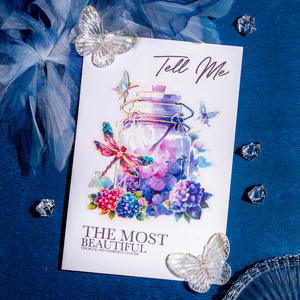 10 pièces par paquet autocollant pour animaux de compagnie sac bouteilles d'encens série secrète tridimensionnelle fleur main compte bricolage autocollant décoratif - Product Image 4