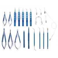 MedLabPlus Instruments chirurgicaux ophtalmiques en titane réutilisables de haute qualité, ensemble de 21 pièces pour la chirurgie de la cataracte avec garantie de 12 mois