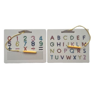 Tablero de Trazado del Alfabeto de Doble Cara, Juguete Educativo con Letras Mayúsculas <span class=keywords><strong>y</strong></span> Minúsculas de Colores para Niños - Product Image 4