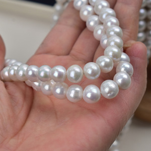 <b>Edison</b> Round Bar 8-9mm Natural Freshwater Baroque Pearl Strong <b>Light</b> Cold White DIY Accessory Material Loose Pearls - Product Image 3