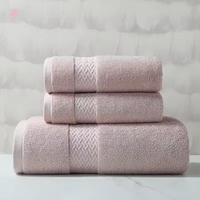 Ensemble de serviettes en coton, serviettes de bain, serviettes de visage, débarbouillettes pour enfants, absorbantes, douces, sans peluches, style minimaliste, luxe léger