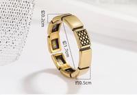Bague en gros de fabricant de mode de luxe léger en nid d'abeille en cuivre antique de style rétro pour femmes