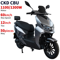 Moto électrique CKD SKD 12 pouces haute puissance, économique, 1100/1300W, vitesse 60 km/h, homologuée pour la route, scooter électrique