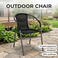 Chaise de jardin moderne en métal pour l'extérieur - Meubles d'extérieur légers, portables et durables