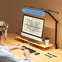 Lampe de bureau intelligente pour étude et lecture, 1380 lumens, 6000K, 2025, 240V, commande tactile, bras articulé, lampe de travail avec pince