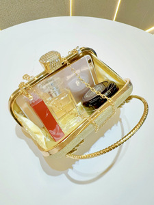 New Cross-border Socialite Rhinestone Women's Evening <b>Clutch</b> Encrusted Diamonds Portable Cheongsam Messenger Bag Tanjing - Product Image 3