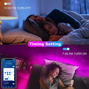 24V SMD 5050 RGB <b>LED</b> <b>Strip</b> Kit Self‑adhesive Bluetooth App & 44‑Key IR Remote Music Sync Color Changing Atmosphere <b>Light</b> - Product Image 5