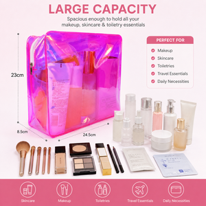 <span class=keywords><strong>Bolsas</strong></span> <span class=keywords><strong>de</strong></span> Maquillaje Transparentes, <span class=keywords><strong>Bonitas</strong></span> y Modernas, Bolsa <span class=keywords><strong>de</strong></span> Cosméticos <span class=keywords><strong>de</strong></span> Viaje con Diseño Láser, Bolsa Organizadora para Brochas <span class=keywords><strong>de</strong></span> <span class=keywords><strong>Aseo</strong></span>, Estuche Necesario para Maquillaje - Product Image 3