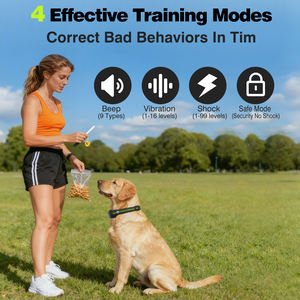 Collier de dressage pour <span class=keywords><strong>chien</strong></span> professionnel avec télécommande Portée de 1000 m Bip Vibration Choc sûr Étanche pour chiens de petite à grande taille - Product Image 2