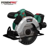 Scie circulaire industrielle sans fil 20V, 165 mm, avec verrouillage du mandrin, légère, batterie lithium-ion, pour le bois