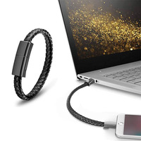 Accesorios para Teléfonos Móviles, Cable Cargador USB Tipo C de Carga Rápida, Brazalete de Cuero PU para iPhone y Android