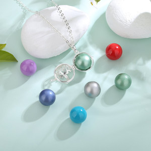 Changda Baum des Lebens Katze Llam adores De Angeles Glockenspiel Ball Lla madores De Angel En Plata De Ley Engel Glockenspiel Anruf Musikalische Halskette - Product Image 3