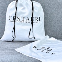 Sac à poussière en soie personnalisé avec logo en feuille d'or de luxe Grands sacs à poussière en satin noir pour sacs à main Pochette de rangement pour perruques de luxe Sac en satin