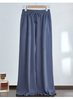 Nouveau pantalon large en cachemire doux et cireux pour femme, idéal pour l'automne et l'hiver, style décontracté et polyvalent pour le quotidien.