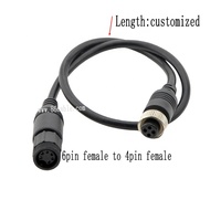 6-Pin Waeco Buchse auf GX12 4-Pin Aviation Adapter IP68 Wasserdichtes Rückfahrkamera 6-Pin S-Video Mini-DIN-Kabel für Autokamera
