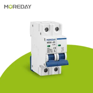 جديد MOREDAY MDB1-63 DPN MCB 2P 6A 10A 16A 20A 25A 32A 40A 63A 220V AC مصغرة قطاع دارة DPN 6KA 10KA