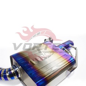 ท่อไอเสีย Vortex Mercedes-Benz E200 E300 W213 ปี 2017-2023 ไทเทเนียม Valvetronic Catback สีฟ้าเบิร์นท์ หนา 1.2 มม. รับประกัน 24 เดือน - Product Image 4
