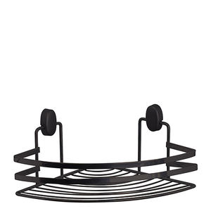 Estante Esquinero de 1 Nivel, Negro, 22 cm de Largo, 22 cm de Ancho, 10.5 cm de Alto, Estante de Almacenamiento para Baño - Product Image 1