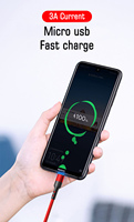 Câble Micro USB de charge rapide 3A de haute qualité, coque en alliage d'aluminium, tressage en nylon, longueur 1m, certifié CE, garantie 2 ans, pour ordinateur
