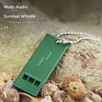 Sifflet de survie d'extérieur tri-bandes en plastique, haute fréquence, pour secours et premiers secours en cas de tremblement de terre, avec logo personnalisé