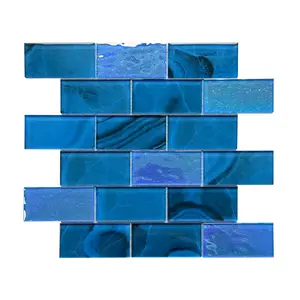 工厂独特设计泳池水晶玻璃马赛克瓷砖多色马赛克马赛克298 * 别墅游泳池桑拿298毫米