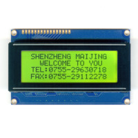 Layar LCD204 WJ204A Maijing STN dengan Lampu Latar LED, Resolusi 20x4, Kecerahan 300cd/m, Suhu Operasi -20 hingga 70°C, Pemasangan SMD