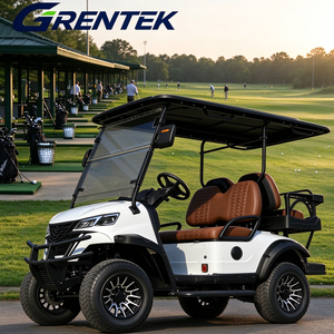 Carrito de golf de litio de 4 asientos, sistema de audio y entretenimiento con pantalla grande para miembros de clubes de golf - Product Image 1