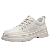 Chaussures de travail décontractées pour hommes en cuir de vache véritable respirant, antidérapantes, à lacets, avec semelle intermédiaire en caoutchouc