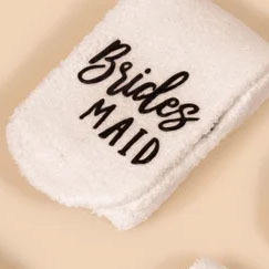 بالجملة عالية الجودة لينة بيضاء حبيب العروس الزفاف العازبة حفل زفاف وصيفة العروس سميكة المرجانية المخملية الجوارب النسائية - Product Image 4