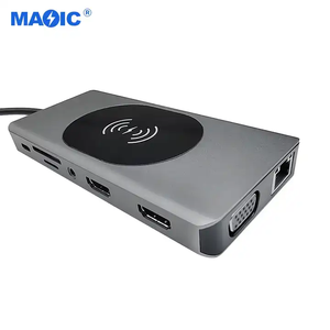 OEM 14 en 1 <span class=keywords><strong>Usb</strong></span> <span class=keywords><strong>C</strong></span> <span class=keywords><strong>Hub</strong></span> adaptador multipuerto 4K HDMI <span class=keywords><strong>VGA</strong></span> USB3.0 RJ45 Audio SD TF PD carga <span class=keywords><strong>USB</strong></span> <span class=keywords><strong>C</strong></span> <span class=keywords><strong>Hub</strong></span> con carga inalámbrica - Product Image 5