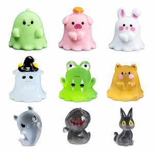 Figurines d'animaux fantômes miniatures en résine pour Halloween, qui brillent dans le noir, pour micro-paysages, décoration de maisons de poupées et loisirs créatifs DIY (vente en gros) - Product Image 1