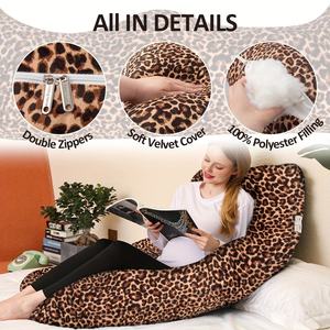 Les femmes enceintes doivent avoir un oreiller complet <span class=keywords><strong>pour</strong></span> adultes dormant 60 pouces oreiller de grossesse en forme de J avec housse amovible - Product Image 6