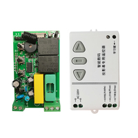 Control Remoto Inalámbrico de 433MHz, Receptor y Transmisor de Relé RF de 2 Canales, 220V 10A, para Cortinas Eléctricas de Hogar Inteligente