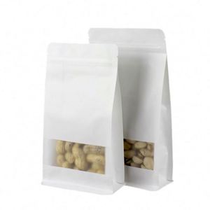 Sacs en papier kraft personnalisés avec fermeture éclair pour thé, format 16x26cm, emballage promotionnel - Product Image 2