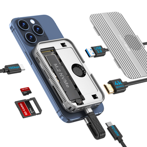 ACASIS 6 en 1, Carcasa Magnética de 10 Gbps para SSD M.2 NVMe 2230 2242 2260 2280 B+M M-Key, Estación de Acoplamiento USB C con Ventilador de Refrigeración - Product Image 1
