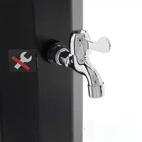 Douche solaire extérieure ronde de luxe, colonne de douche complète en PVC avec effet pluie et cascade, douche extérieure