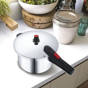 Casserole à pression en acier inoxydable <span class=keywords><strong>pas</strong></span> chère en gros avec surface antiadhésive, 3-10L, CE UL pour cuisinière à gaz et à induction OEM ODM - Product Image 1