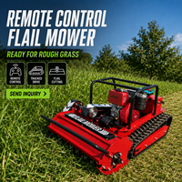 Pengiriman Gratis Mesin Pemotong Rumput Listrik Tanpa Kabel Multifungsi Beroda Rantai Bensin dengan Remote Control 800mm 1000mm 1200mm
