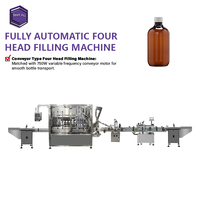 Machine de remplissage automatique intégrée à 4 têtes pour la production de détergents, shampoings et cosmétiques