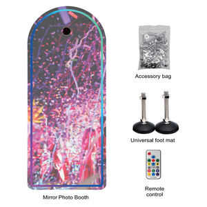 Cabina de Fotos Portátil <span class=keywords><strong>360</strong></span> con Anillo de Luz LED, Cabina de Selfies para Bodas, Fiestas y Eventos, Kiosco Inteligente con Pantalla Táctil, Espejo Mágico - Product Image 2