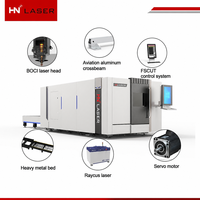 Mesin Pemotong Laser Serat Pelindung Penuh Pelat Logam Tebal 1500W-40000W Bersertifikasi CE Pemotong Kecepatan Tinggi