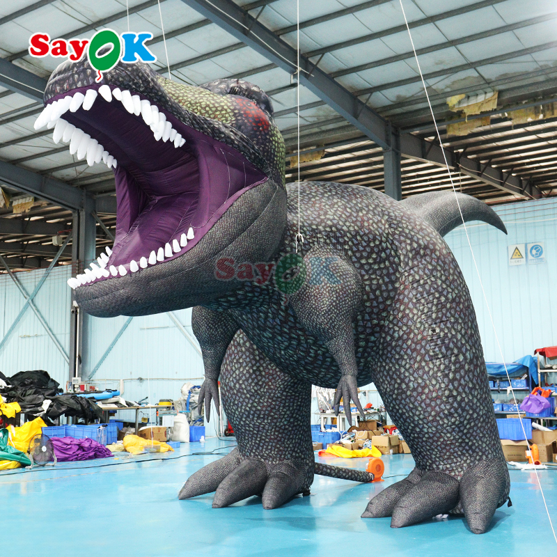 YES Vert réaliste dinosaure modèle avec lumière et son, cadeau pour 3 4 5 ans BON