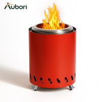 Brasero portable d'extérieur en acier inoxydable avec cendrier amovible pour jardin, barbecue, camping, moins de fumée